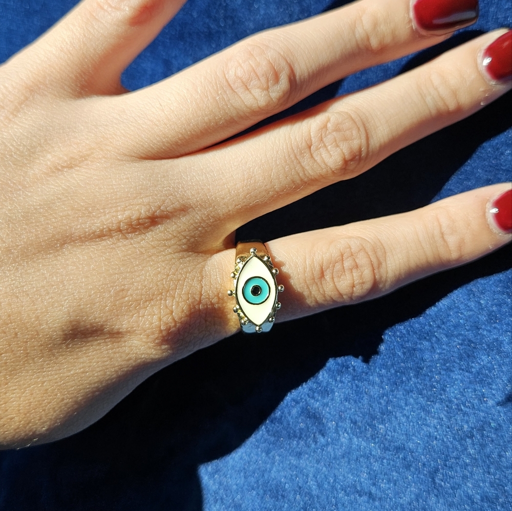 Evil Eye Adjustable Ring